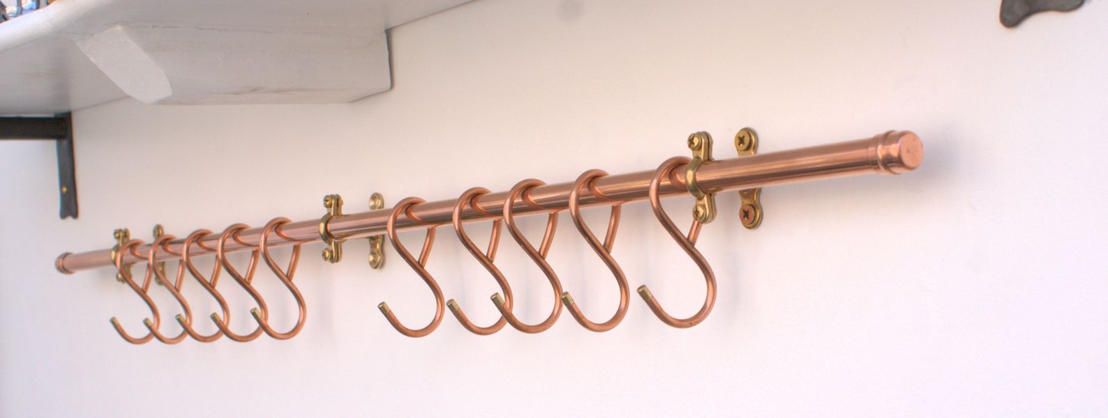 36" Kitchen Pan Rack Copper