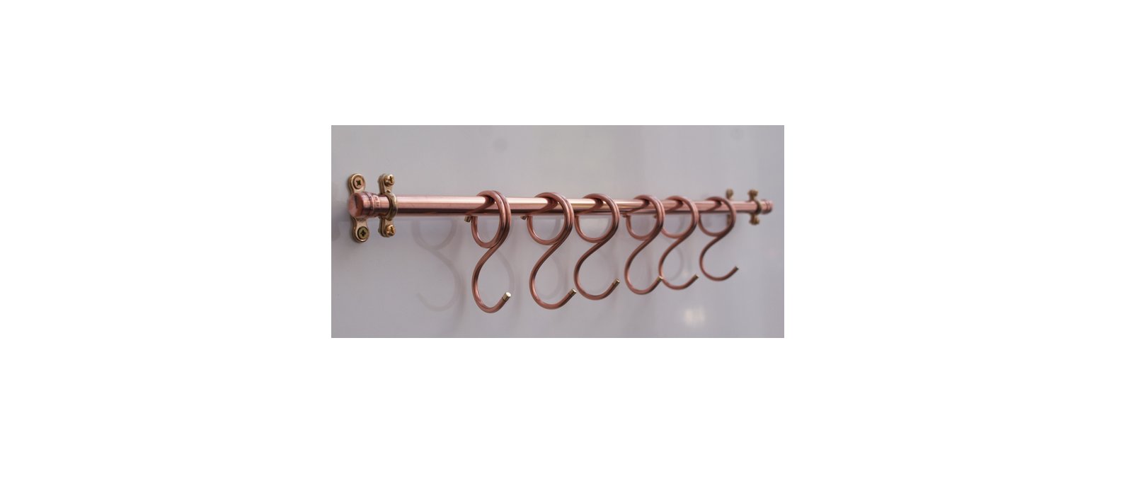 36-inch modern copper pan rack