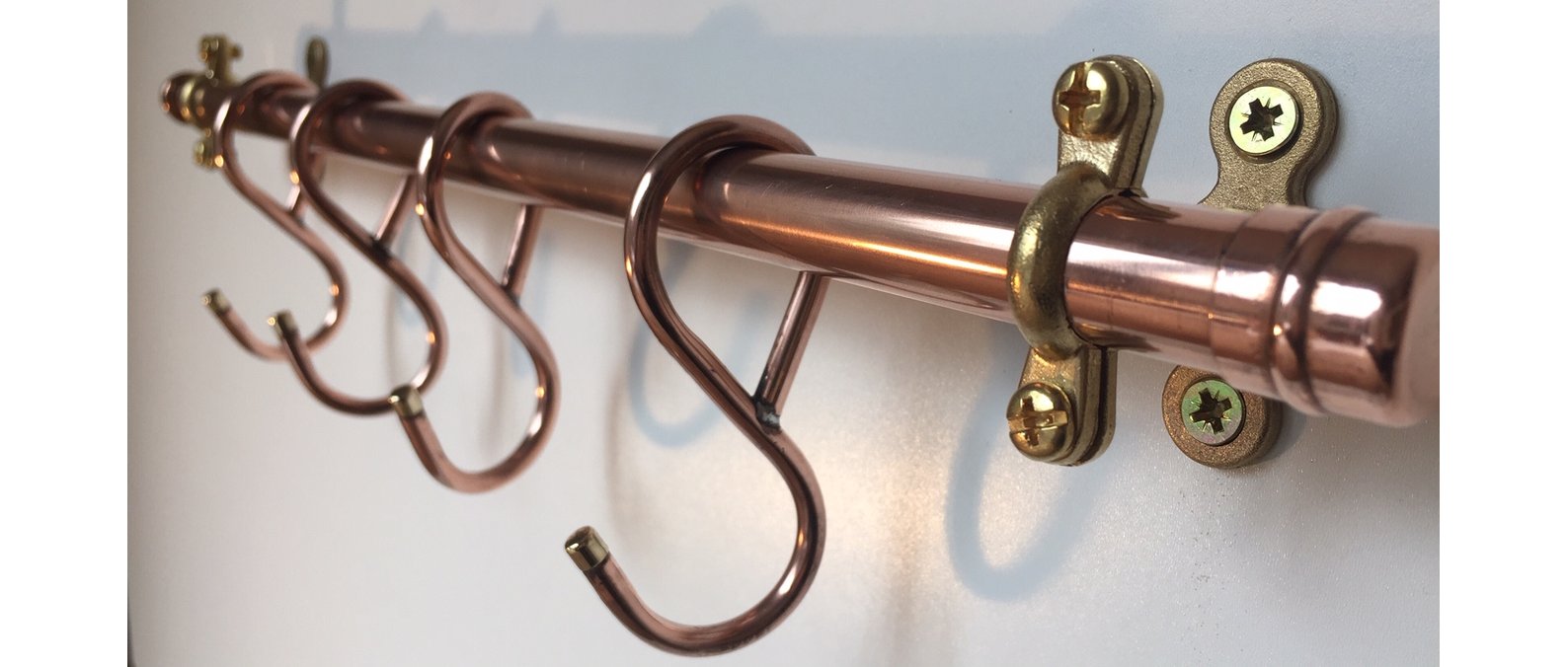 31-inch copper pan rack from the forge