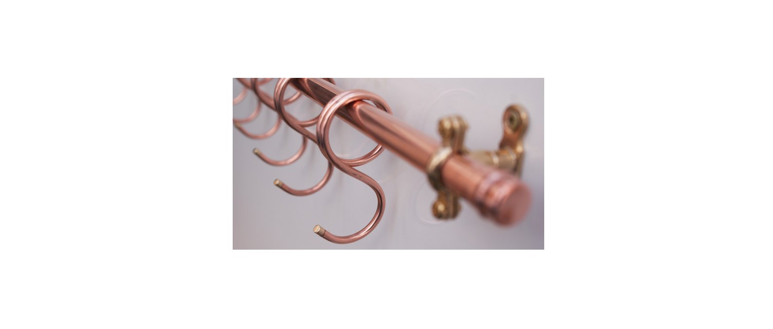 24-inch copper pan rack in customer kitchen