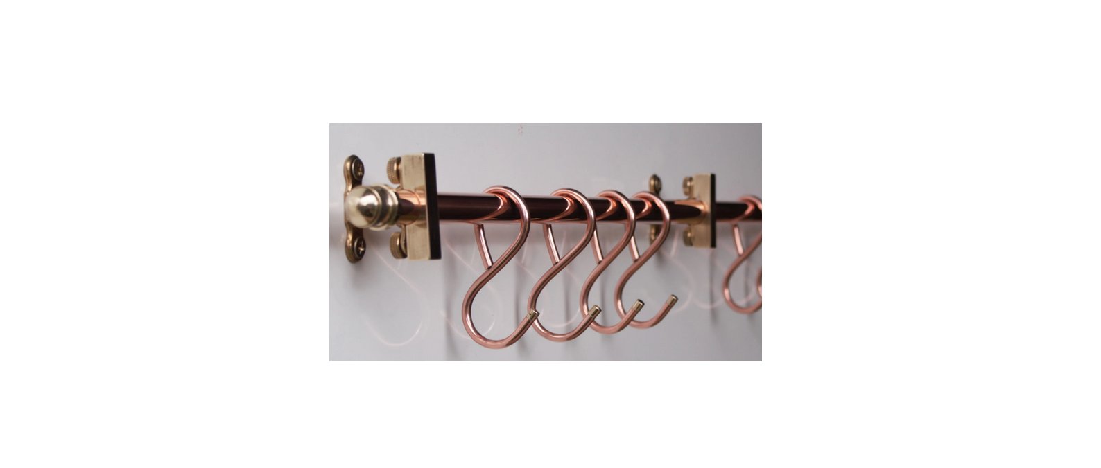 36" Kitchen Pan Rack Acorn Ends