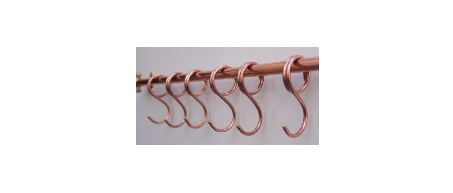 36-inch modern copper pan rack