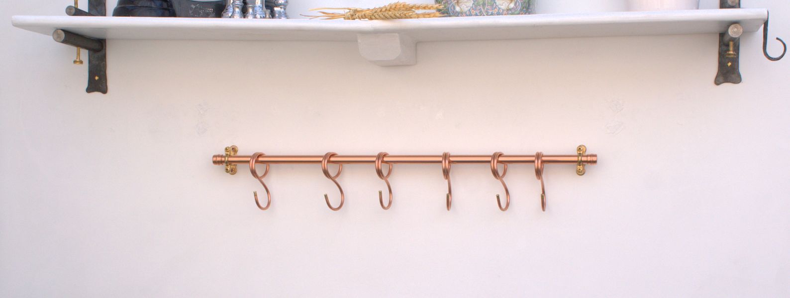 24" Modern Copper Pan Rack