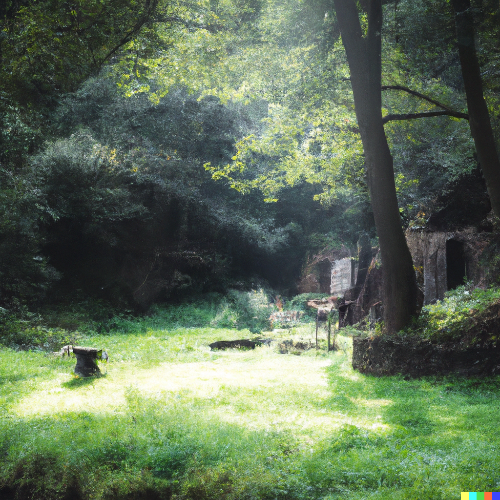 AI Generated idyllic blacksmithing workshop