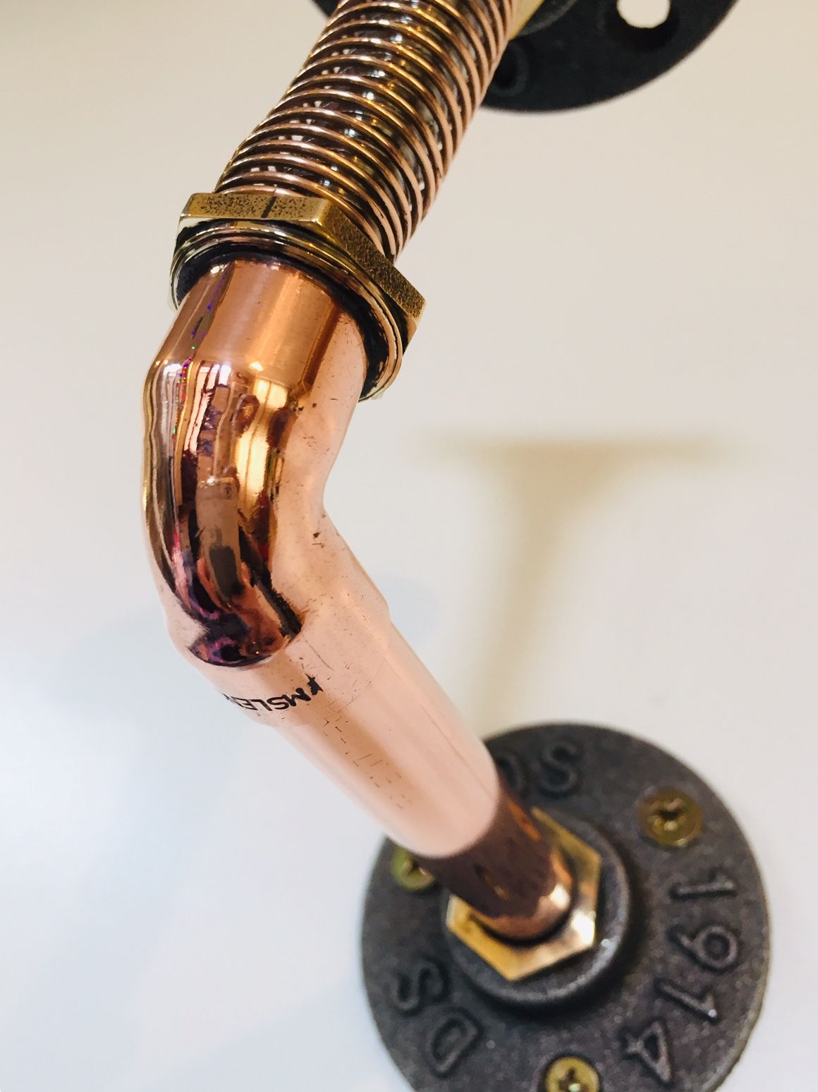 brass and copper lathed parts industrial shelf bracket