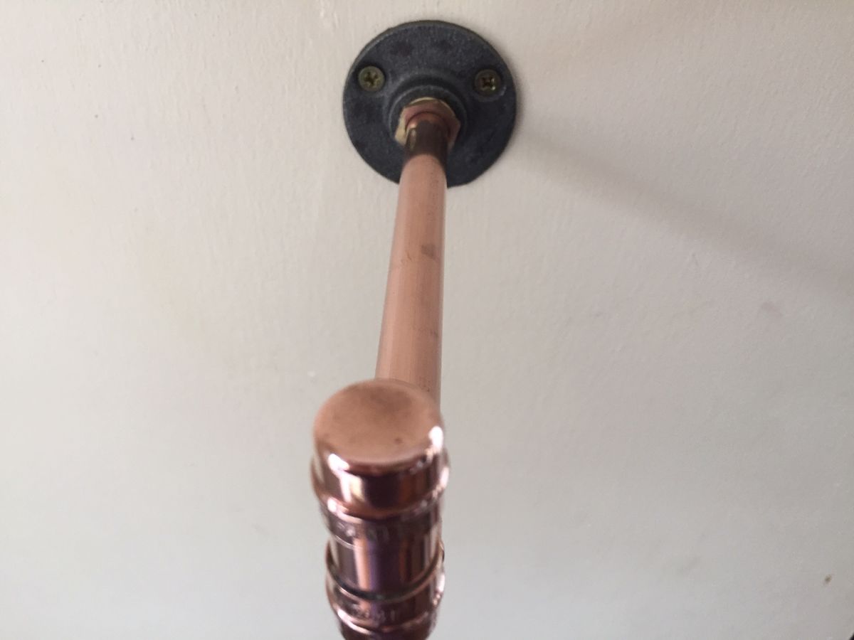 antique copper and cast iron shelf bracket