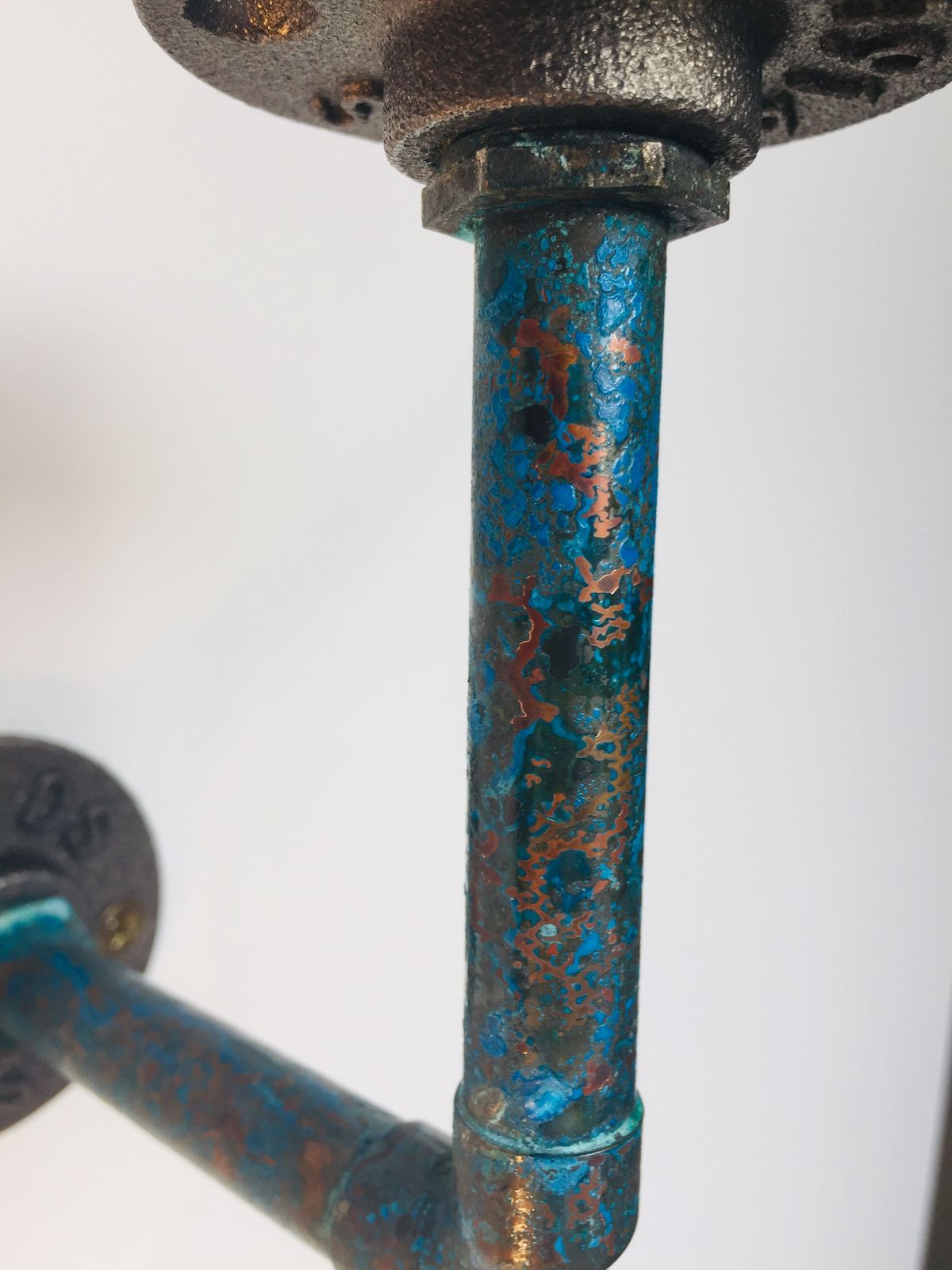 smithwork copper bracket aged sea air finish