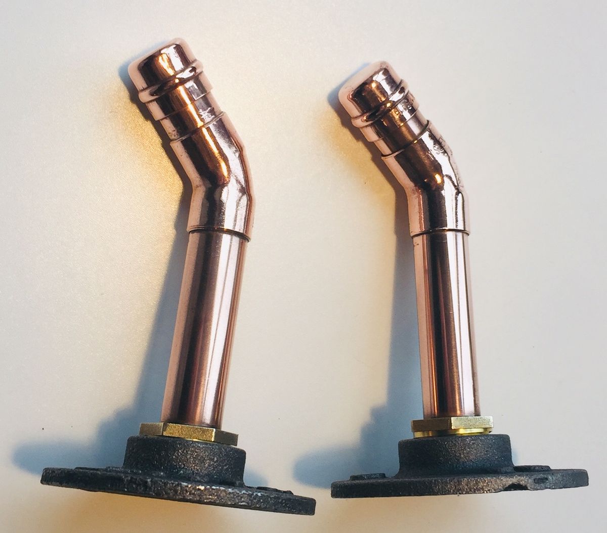 handmade retro school coat peg copper brass