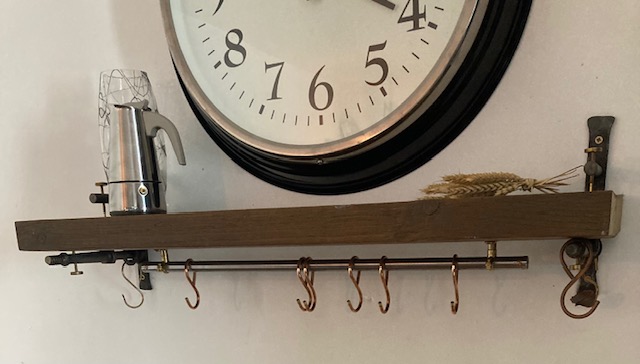 36-inch modern skillet pan rack